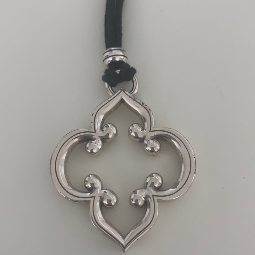 Brighton Toledo Long Necklace Silver-Black